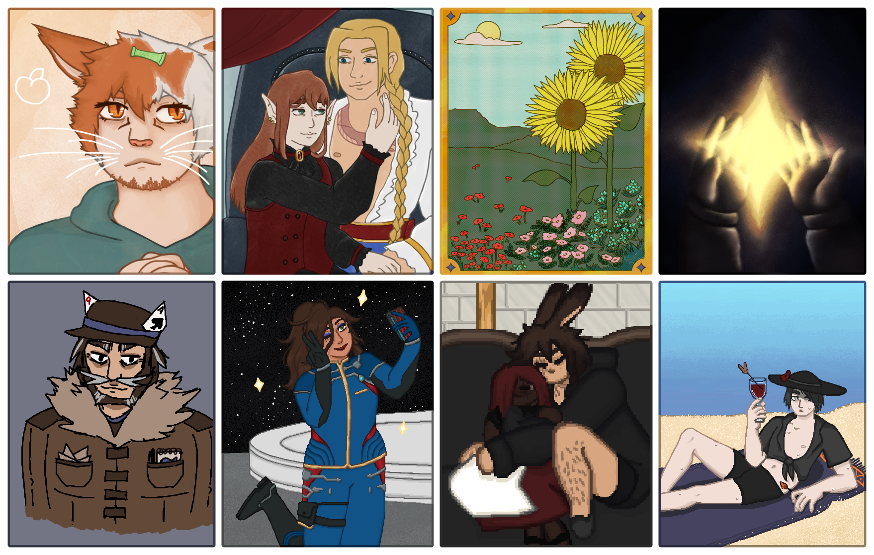 A variety of my digital art.